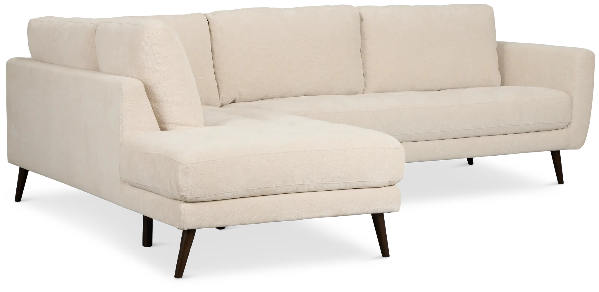 Indie Beige Fabric Small Left Bumper Sectional Indie Beige Fabric Small Left Bumper Sectional