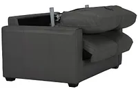 Lane Dark Gray Lthr/vinyl Memory Foam Sleeper