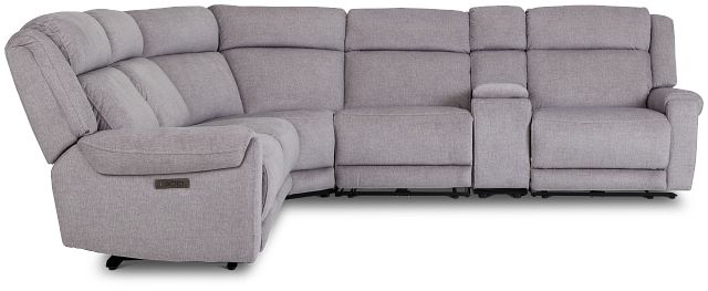 Beckett Gray Micro Medium Triple Power 2-arm Sectional