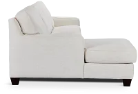 Andie White Fabric Small Left Chaise Sectional