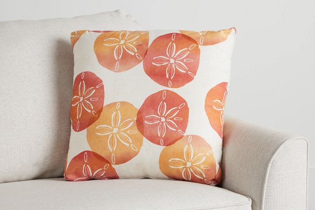 Sand Dollar Orange 20" Accent Pillow