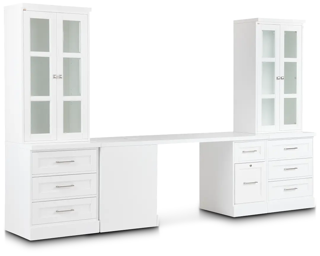 Newport White Small Peninsula Drawer Wall Desk Newport White Small Peninsula Drawer Wall Desk