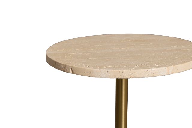 Vaihere Ivory Stone Accent Table