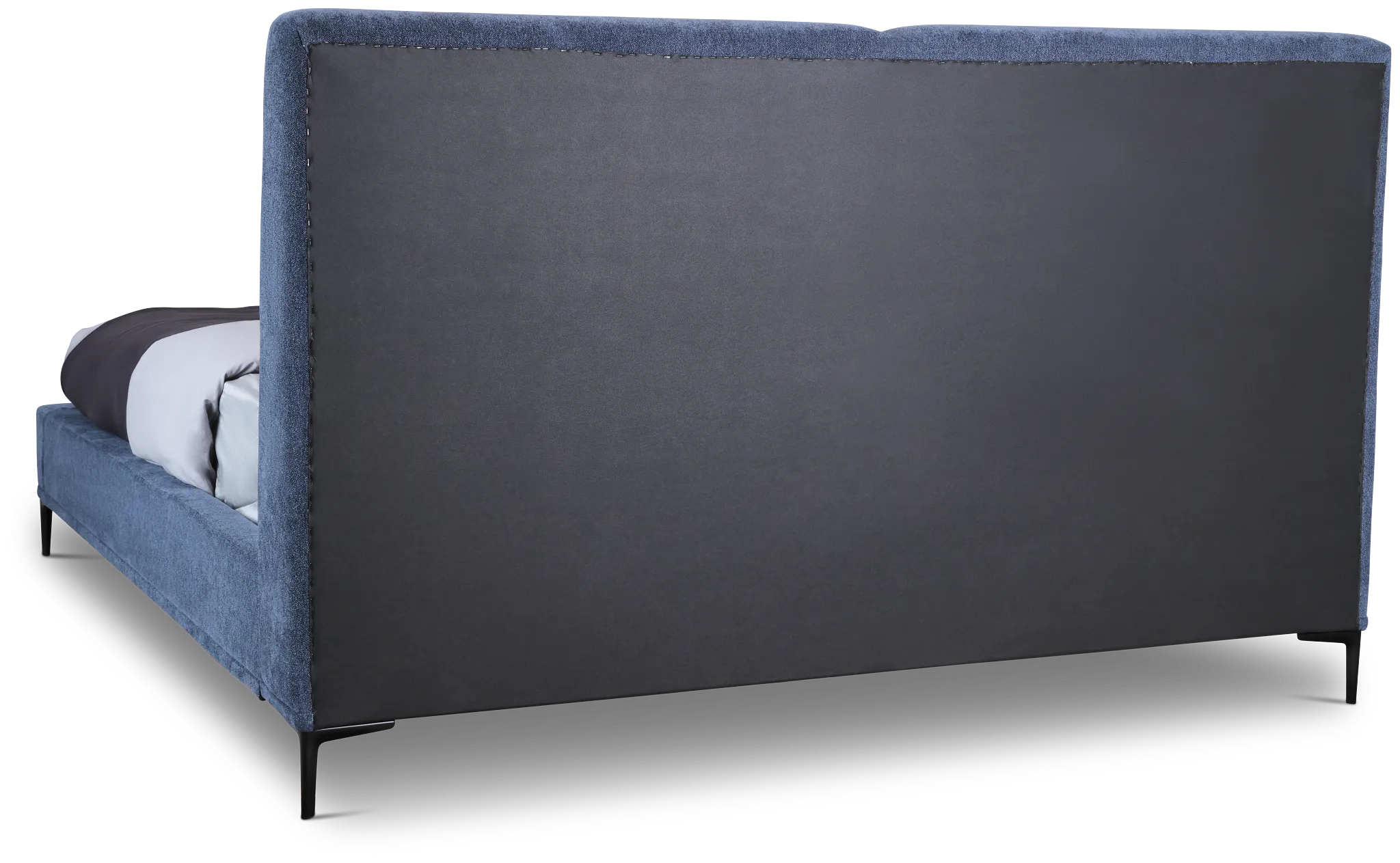 Emit Dark Blue Uph Panel Bed