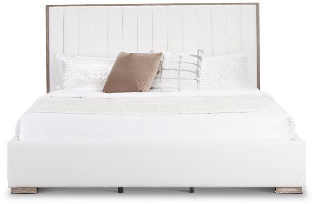 Soho White Uph Platform Bed