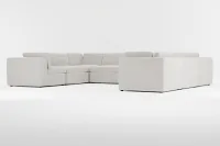 Destin Lucy Light Beige Fabric 8-piece Modular Sectional
