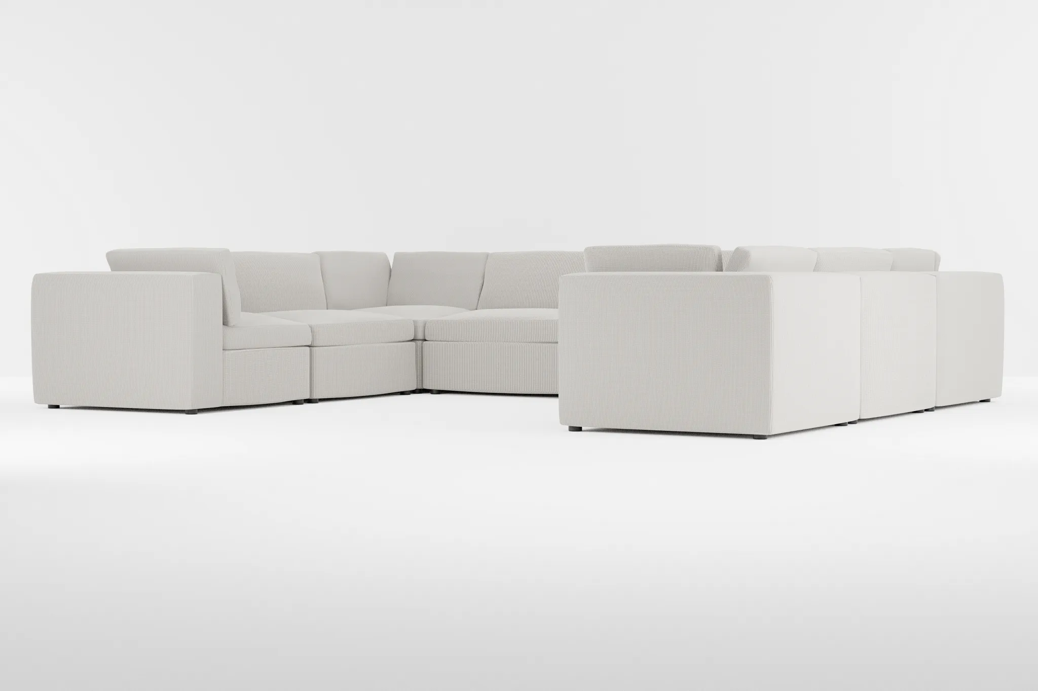 Destin Lucy Light Beige Fabric 8-piece Modular Sectional