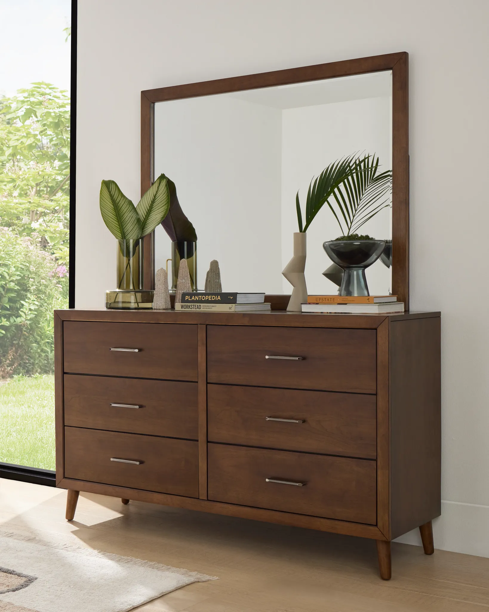 Palmdale Dark Tone Dresser & Mirror