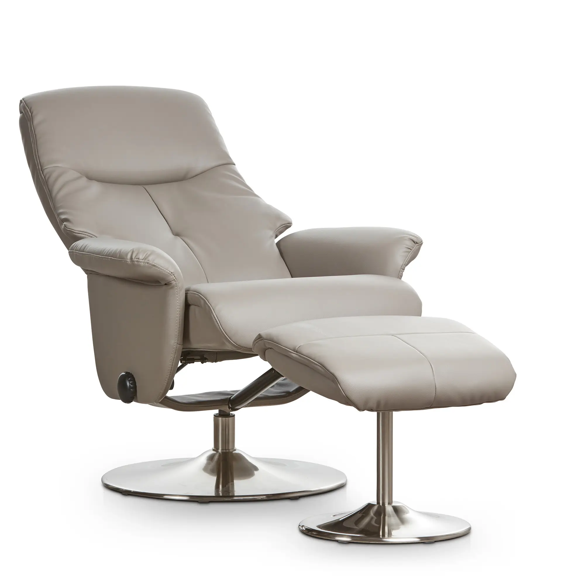 Evans Gray Micro Recliner & Ottoman Evans Gray Micro Recliner & Ottoman