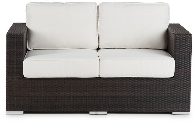 Fina White Loveseat