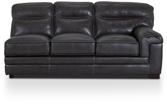 Alexander Gray Leather Right Sofa