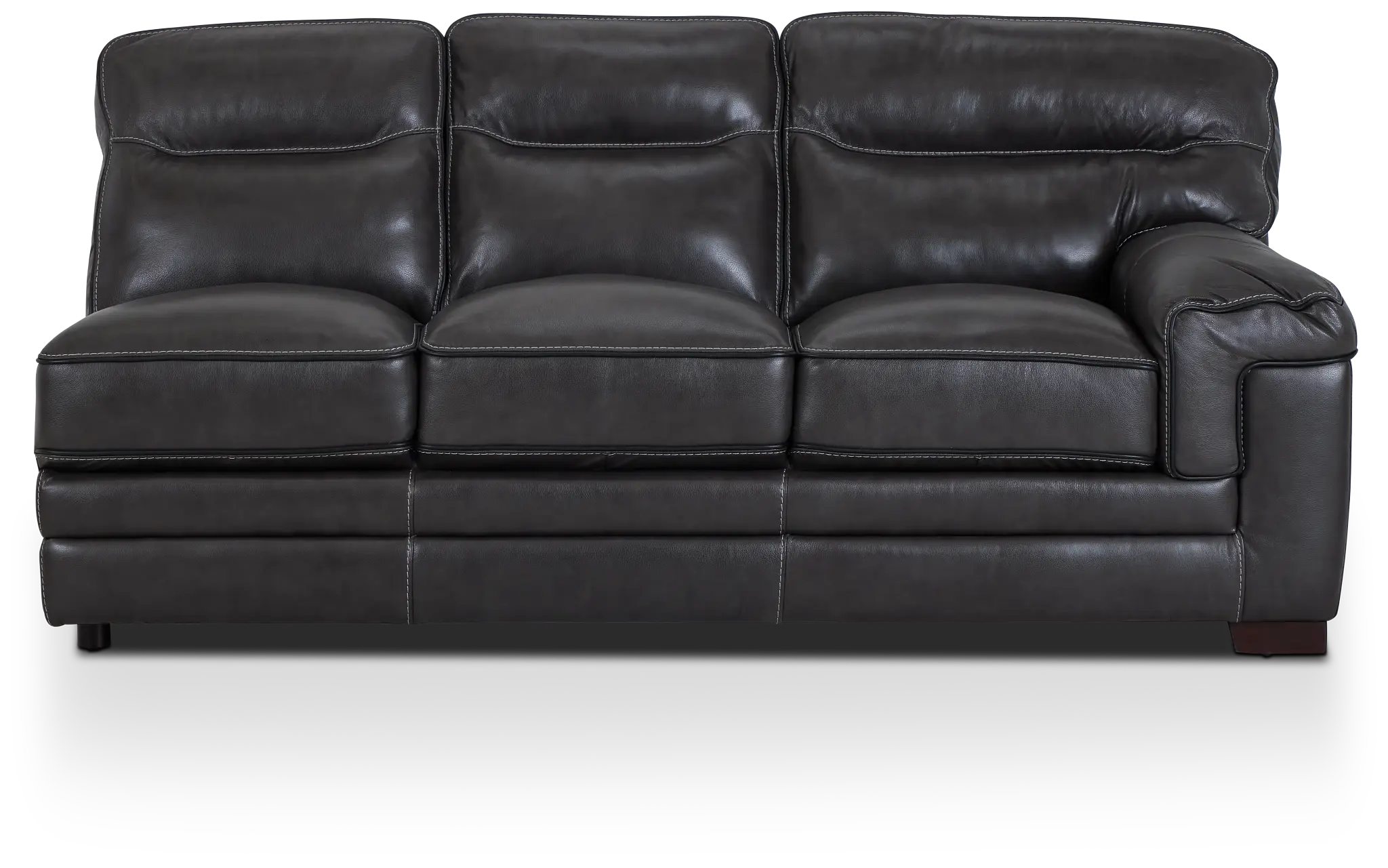 Alexander Gray Leather Right Sofa Alexander Gray Leather Right Sofa