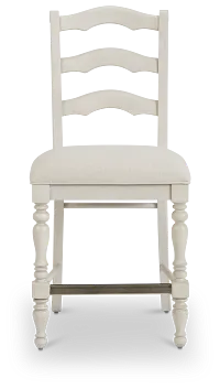 Savannah Ivory 24" Upholstered Barstool
