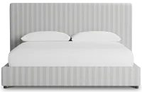 Grayton Sea Lane Light Gray 54" Upholstered Platform Bed