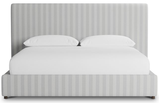 Grayton Sea Lane Light Gray 54" Upholstered Platform Bed