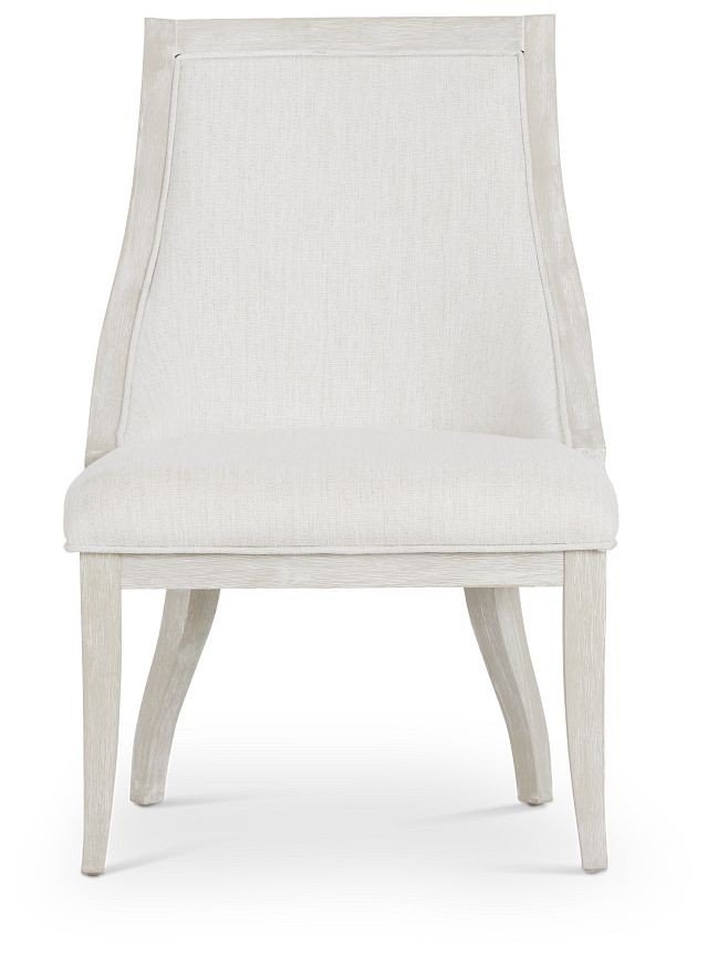 Boca Grande Light Tone Curved Upholstered Side Chair