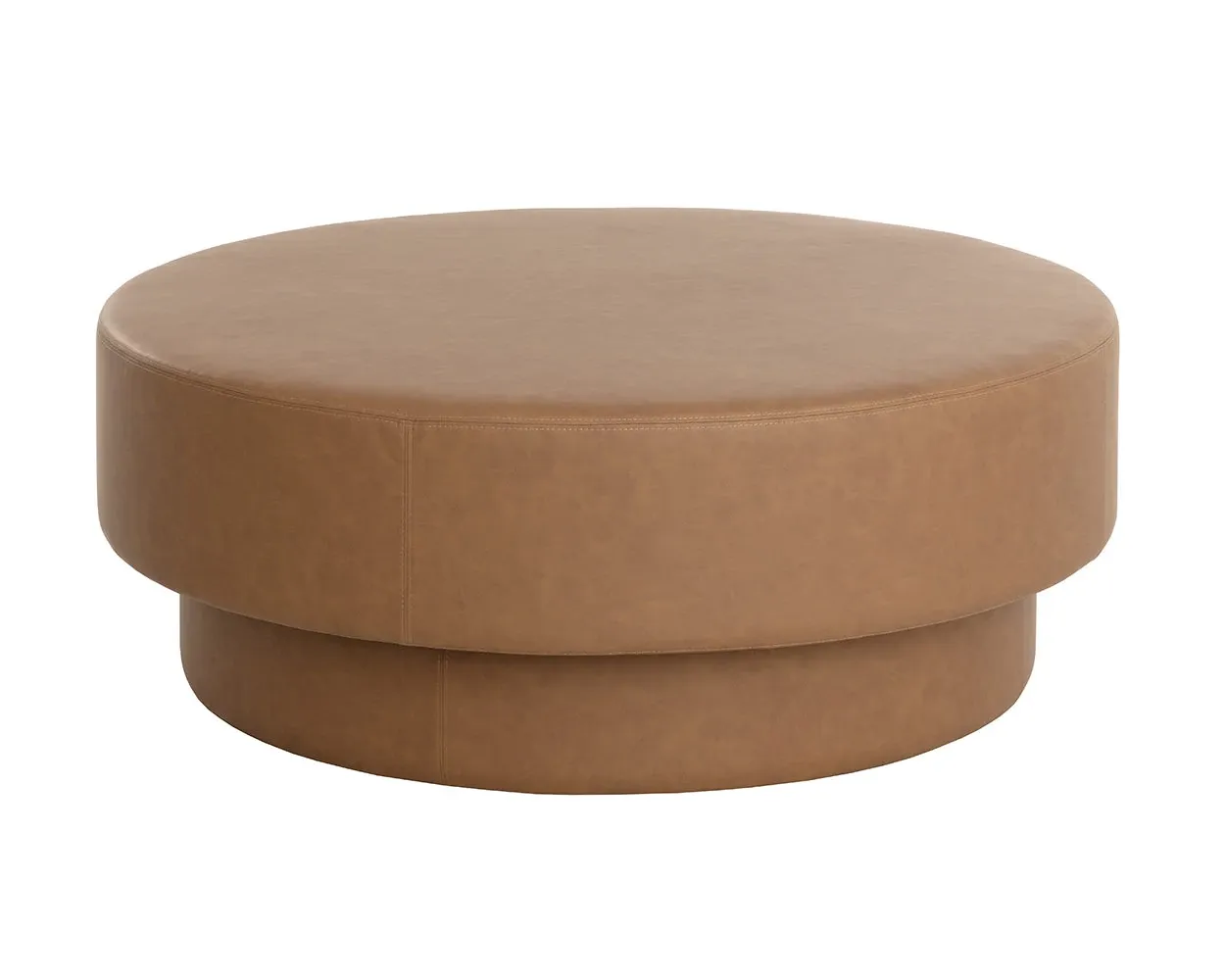 Arin Brown Lthr/vinyl Ottoman