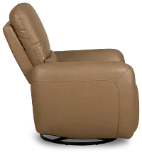 Eve Brown Lthr/vinyl Power Swivel Glider Recliner