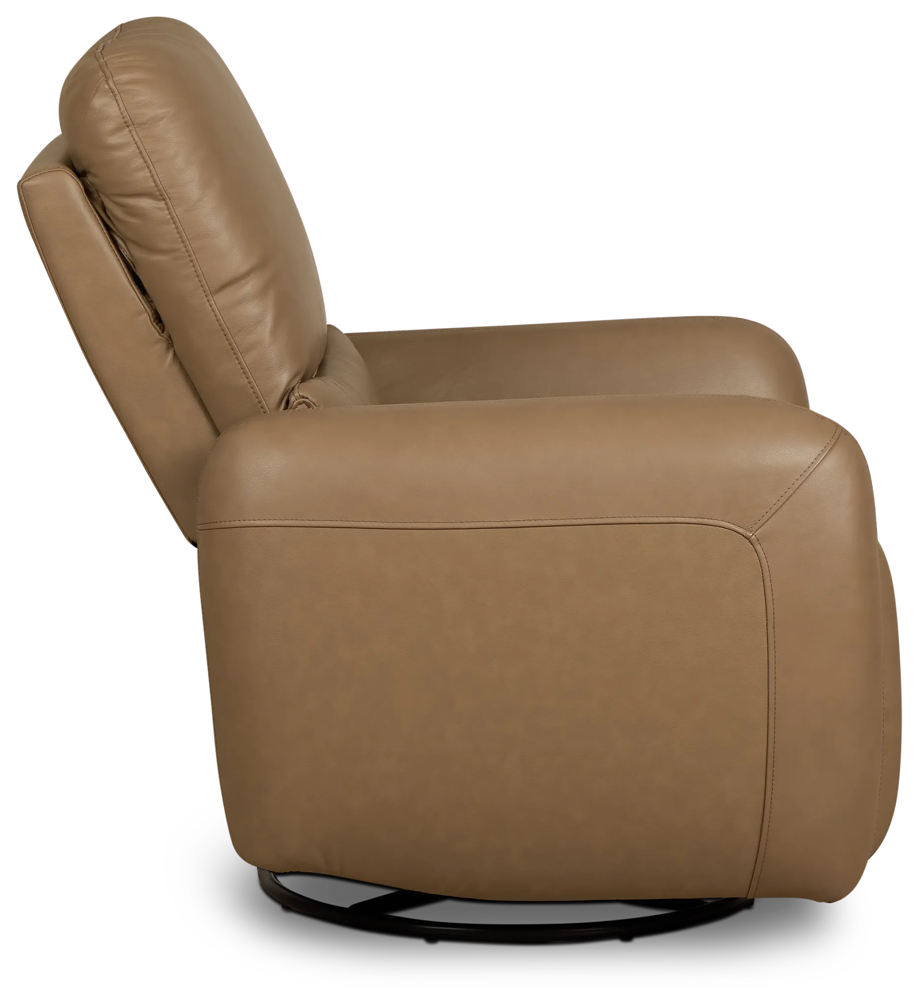 Eve Brown Lthr/vinyl Power Swivel Glider Recliner