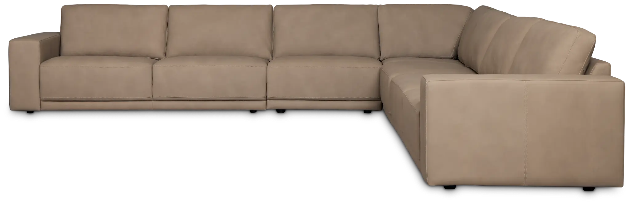 Kellan Taupe Leather Large Two-arm Sectional Kellan Taupe Leather Large Two-arm Sectional