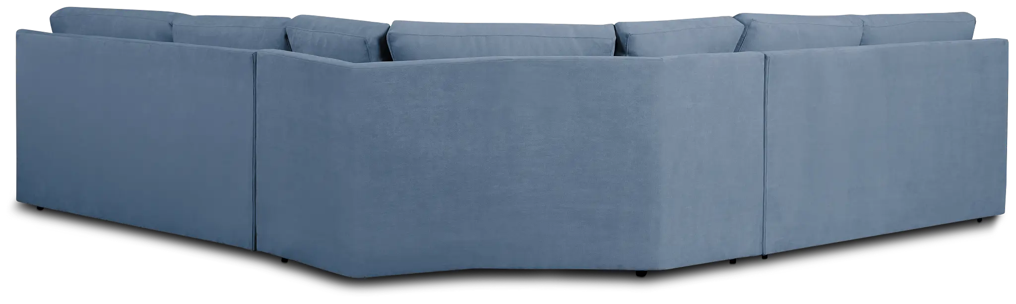 Hudson Blue Fabric Small 2-arm Wedge Sectional Hudson Blue Fabric Small 2-arm Wedge Sectional