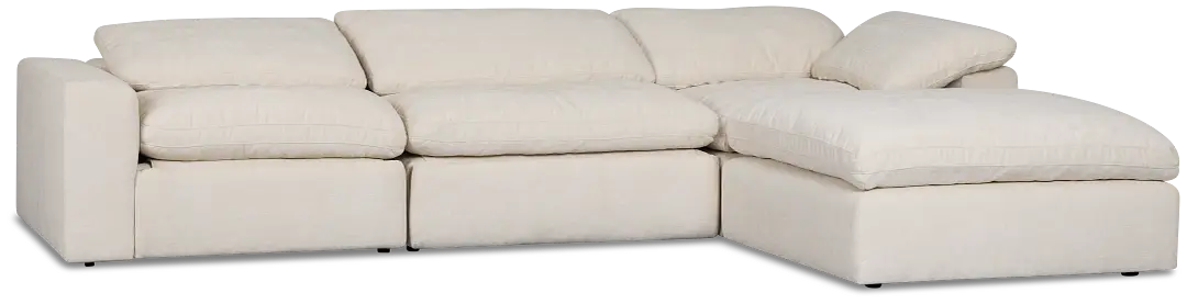 Drift Light Beige Fabric Small Dual Power Right Bumper Sectional Drift Light Beige Fabric Small Dual Power Right Bumper Sectional