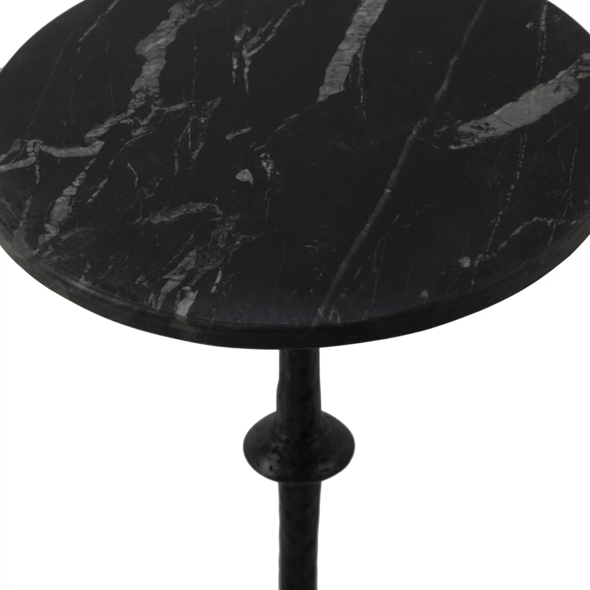 Four Hands Jocelyn Black Marble Round End Table Four Hands Jocelyn Black Marble Round End Table