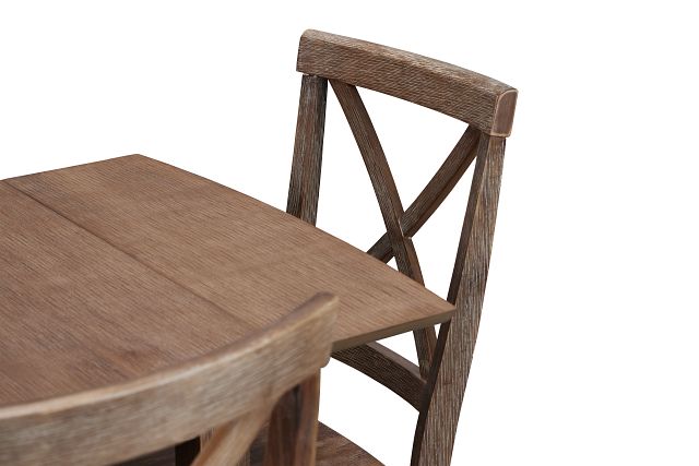 Woodstock Light Tone Drop Leaf Rectangular Table & 4 Wood Chairs