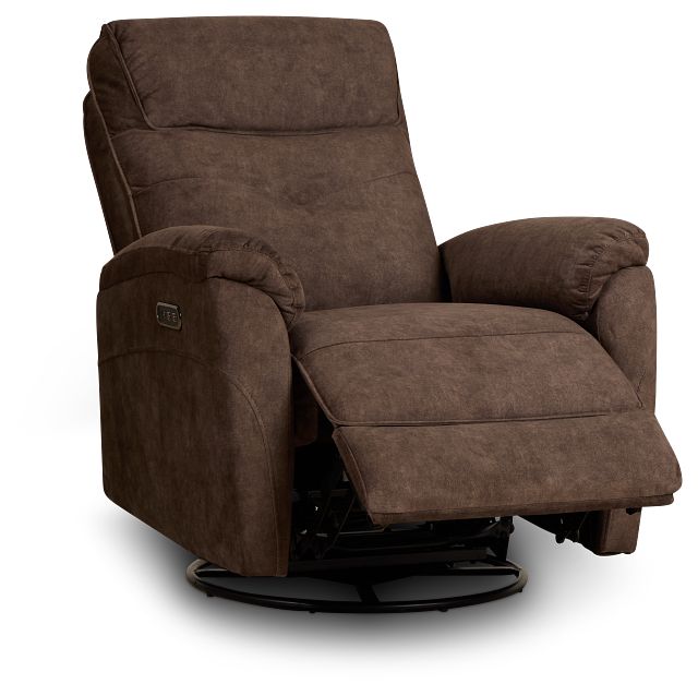 Ryder Brown Micro Power Swivel Glider Recliner