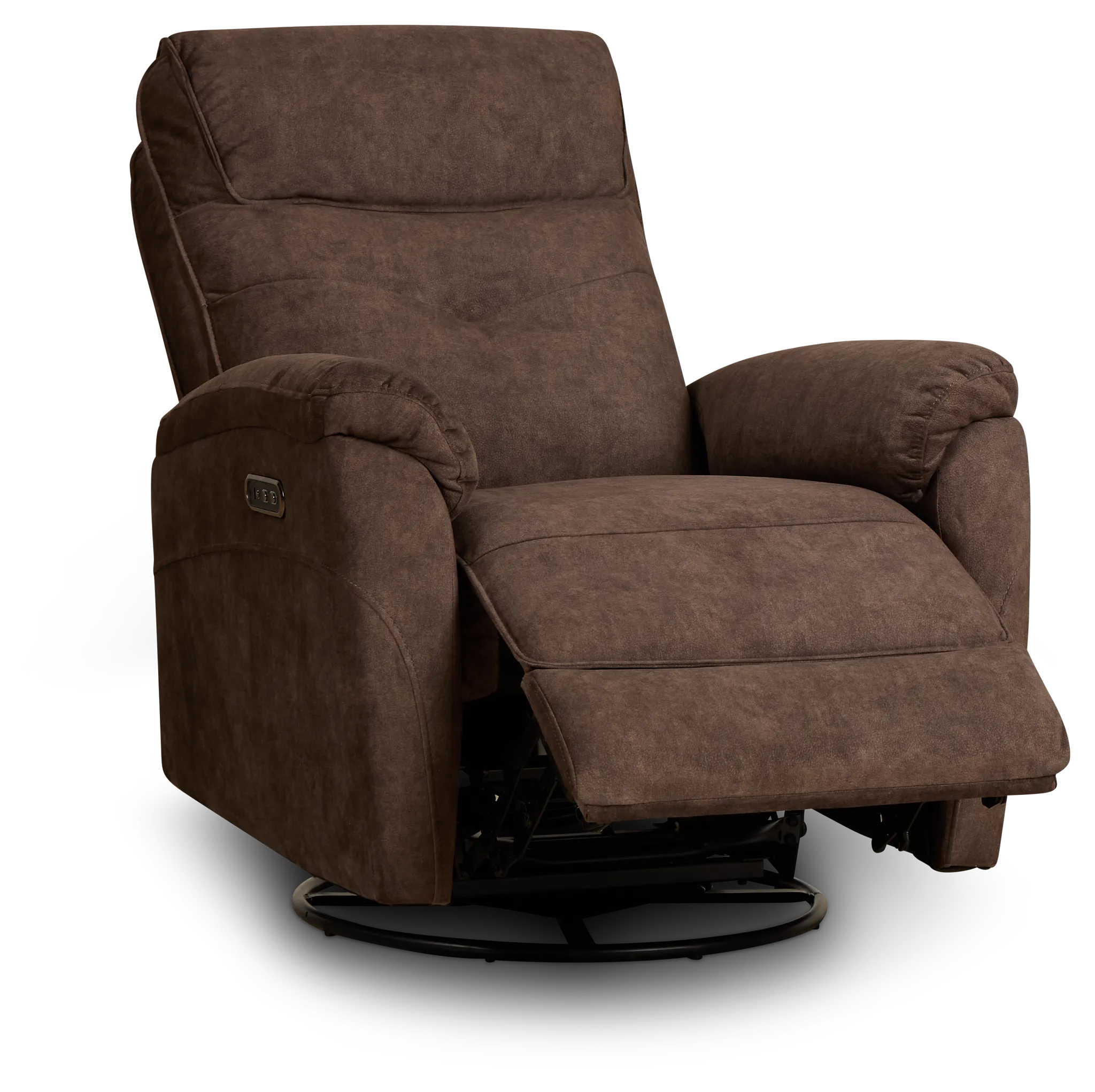 Ryder Brown Micro Power Swivel Glider Recliner