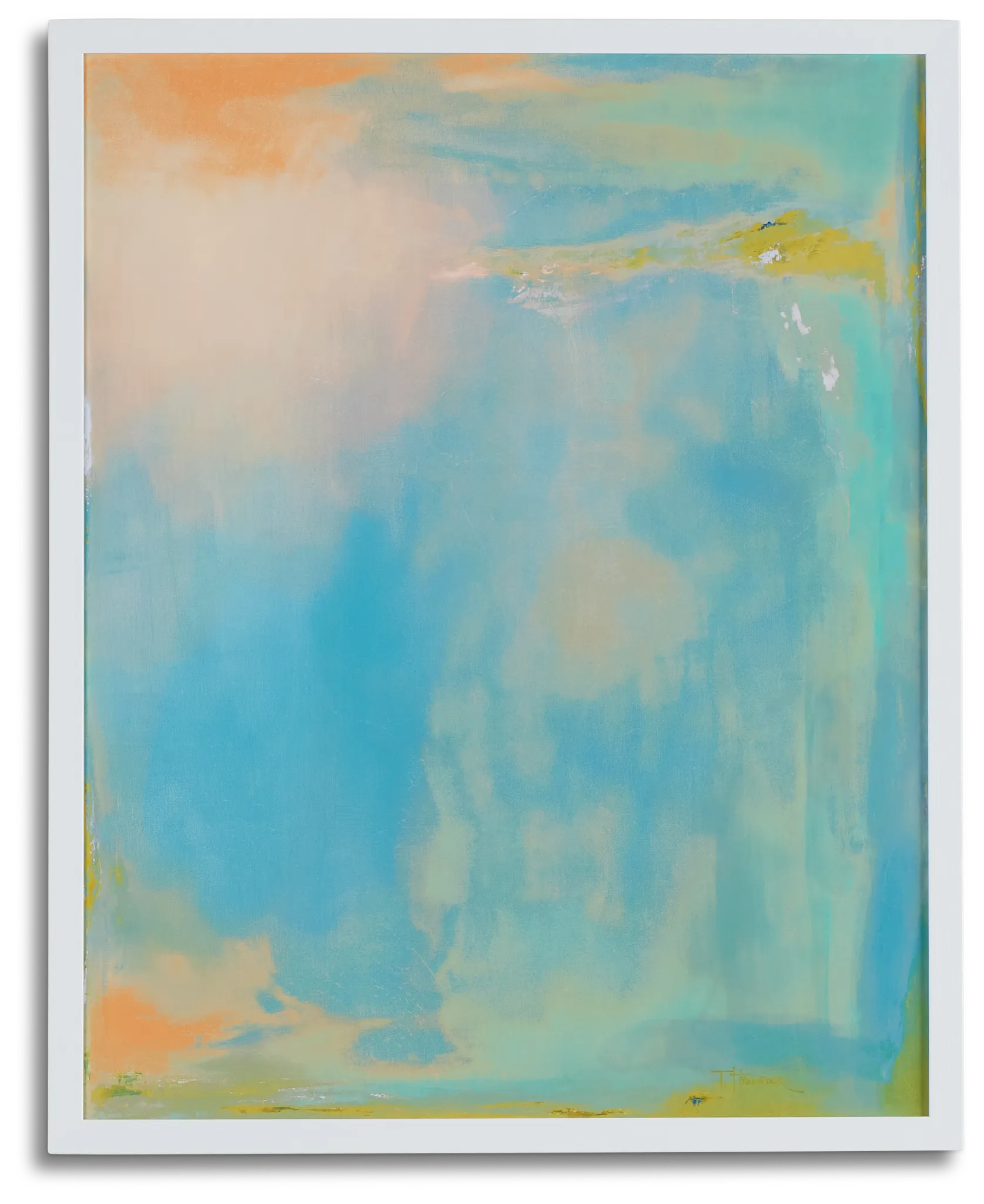 Wells Orange Framed Wall Art