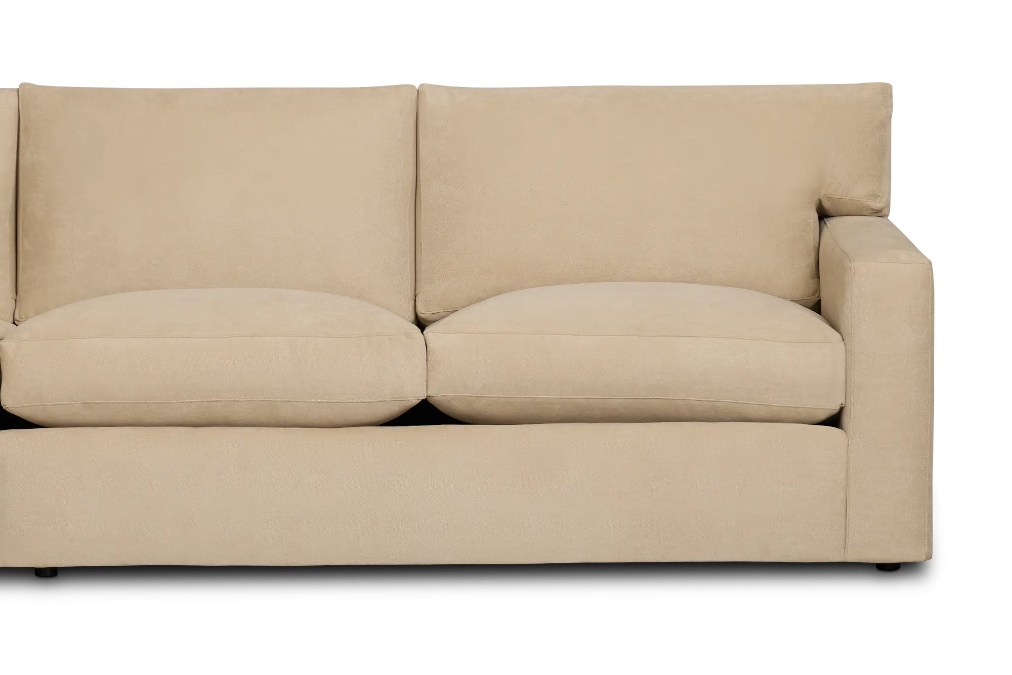 Hudson Beige Fabric Small 2-arm Wedge Sectional Hudson Beige Fabric Small 2-arm Wedge Sectional