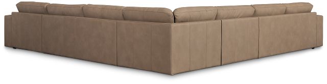 Kellan Taupe Leather Large Right Chaise Sectional