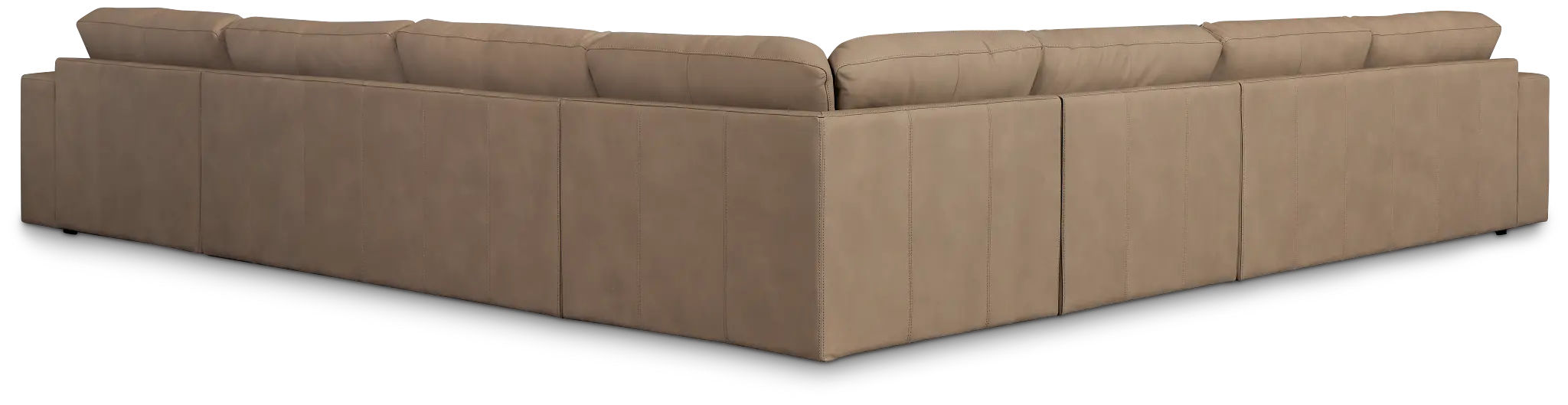 Kellan Taupe Leather Large Right Chaise Sectional Kellan Taupe Leather Large Right Chaise Sectional