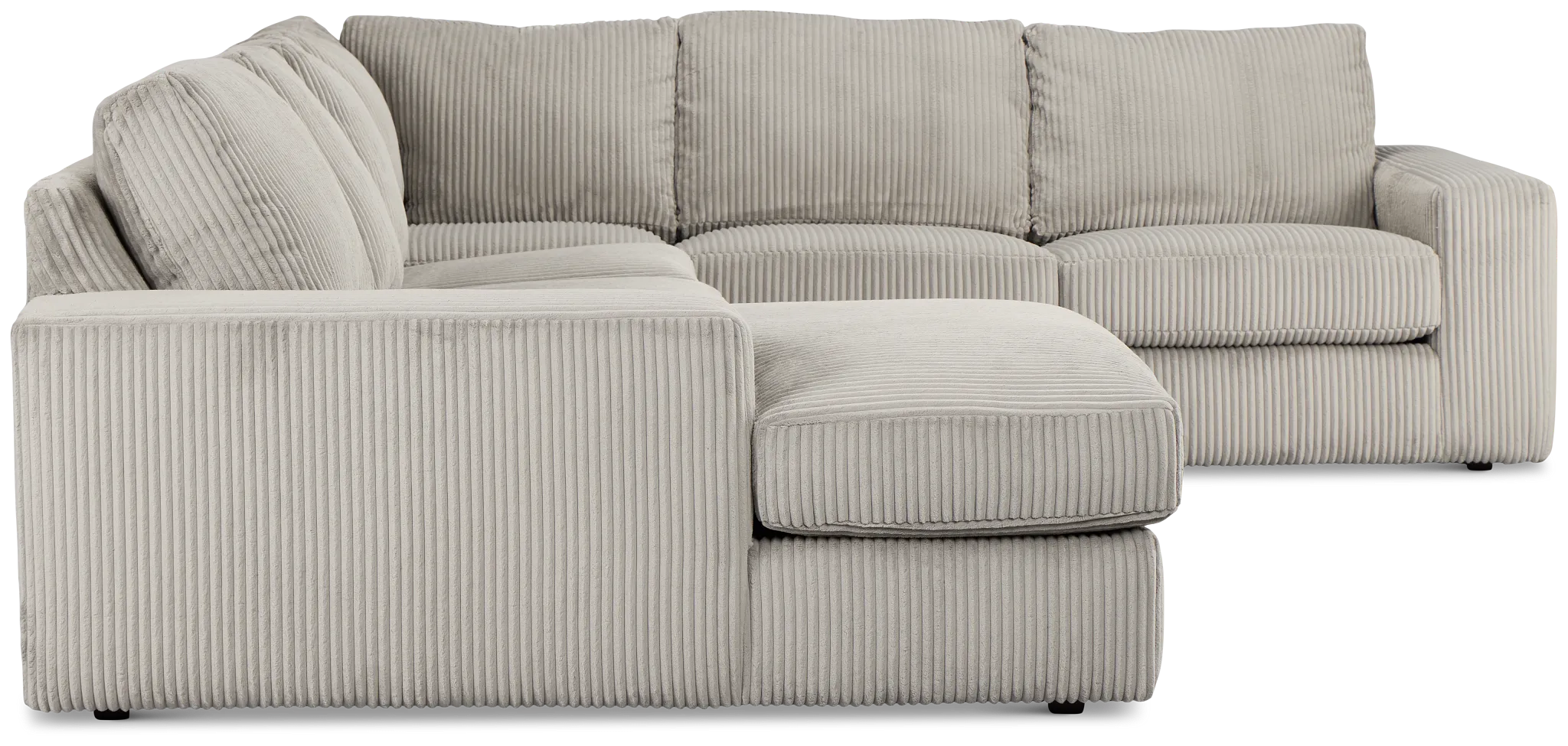 Charlie Gray Fabric Medium Left Chaise Sectional