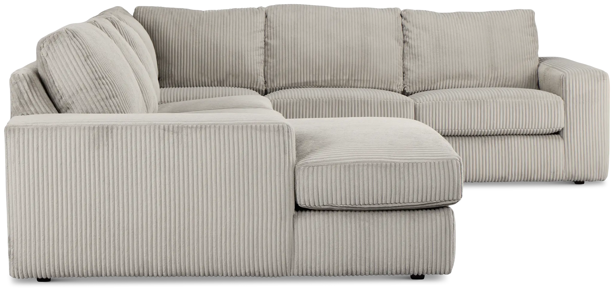 Charlie Gray Fabric Medium Left Chaise Sectional Charlie Gray Fabric Medium Left Chaise Sectional