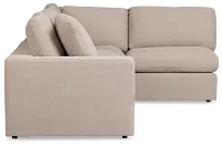 Breeze Taupe Fabric 4-piece Modular Sectional