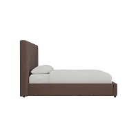 Grayton Elite Dark Brown 54" Upholstered Platform Bed