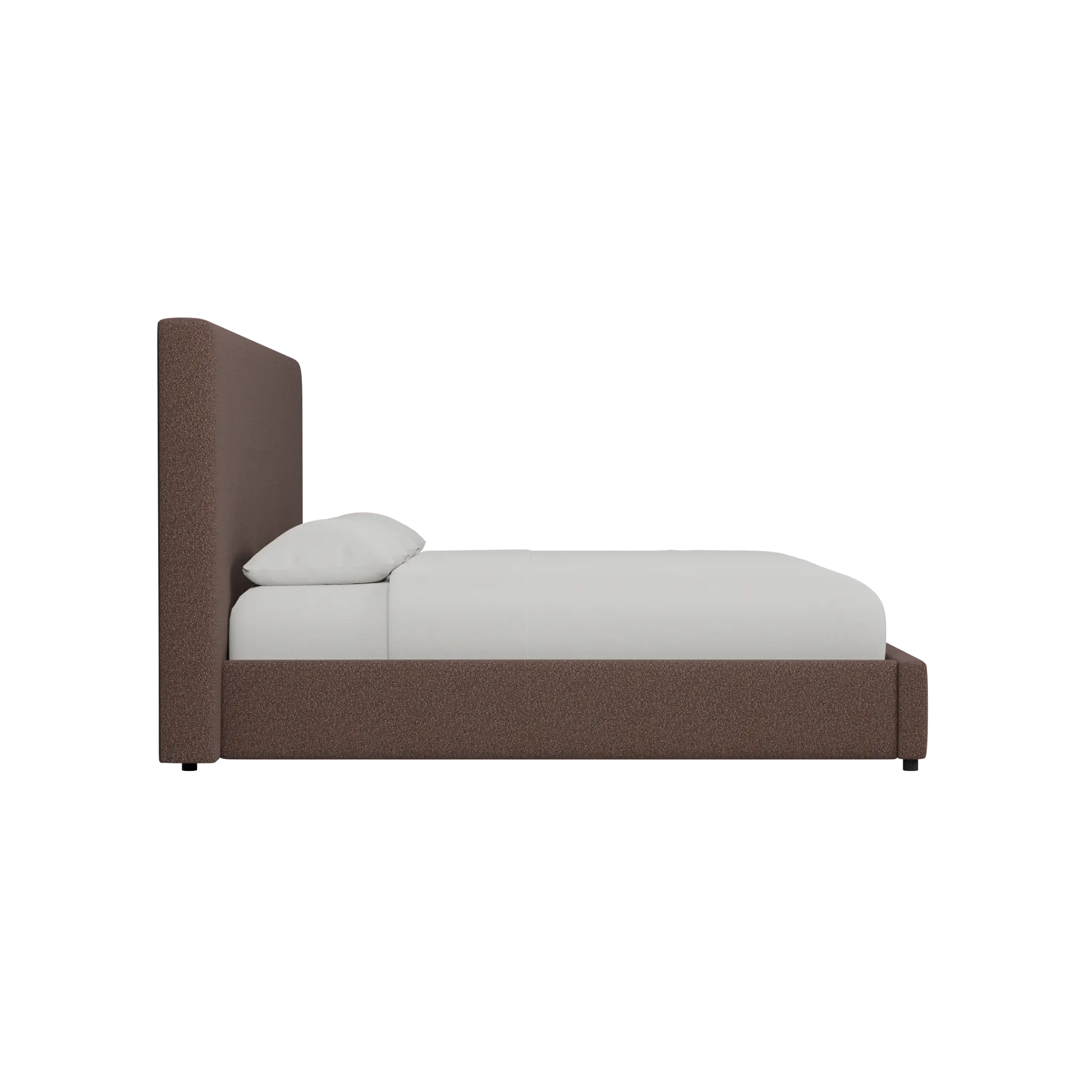 Grayton Elite Dark Brown 54" Upholstered Platform Bed Grayton Elite Dark Brown 54" Upholstered Platform Bed