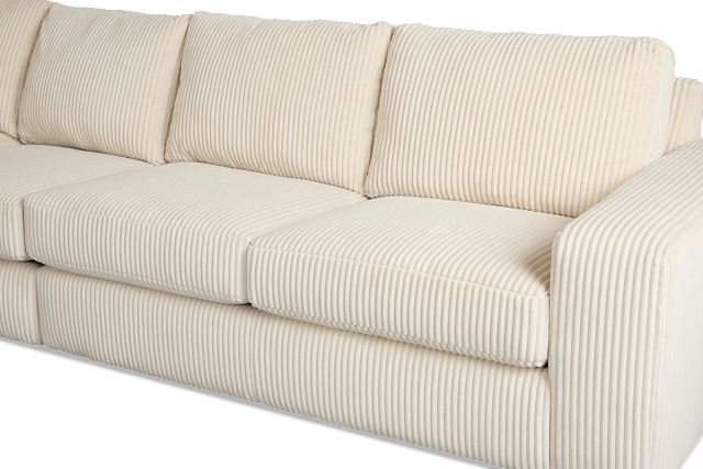 Charlie Ivory Fabric Large Two-arm Sectional