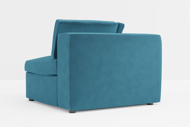 Destin Joya Teal Velvet Corner Chair