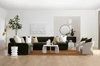 Jules Green Velvet 5-piece Modular Sectional