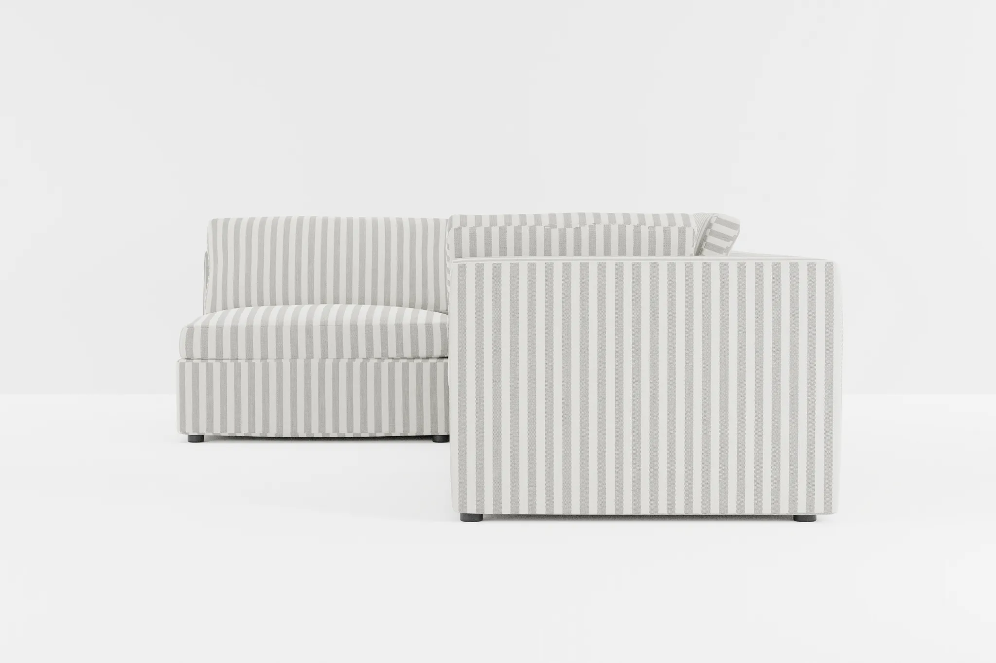 Destin Sea Lane Dark Gray Fabric 4-piece Modular Sectional