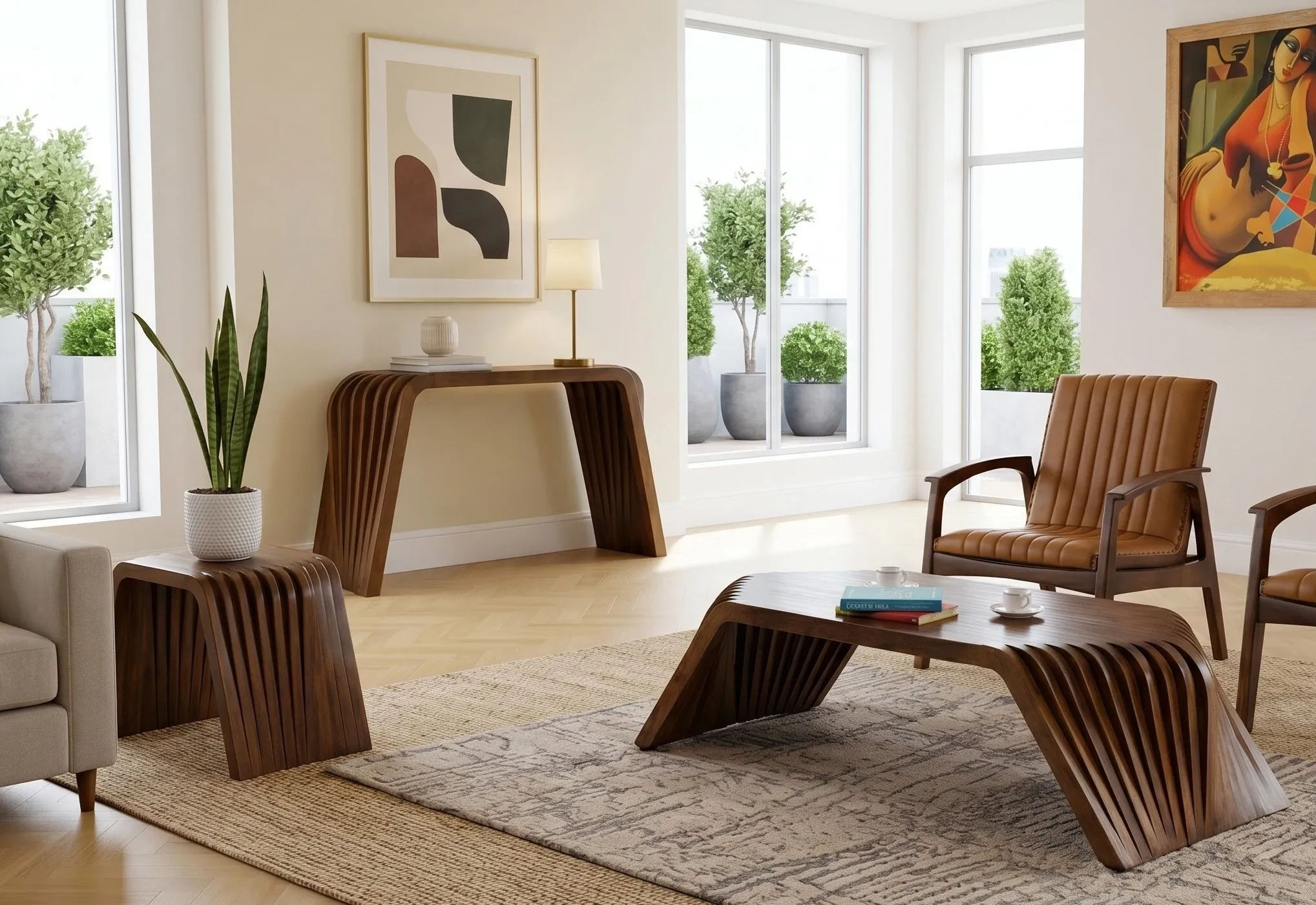 Kendra Mid Tone Rectangular End Table