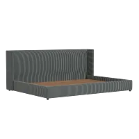 Captiva Lucy Navy 48" Upholstered Shelter Bed