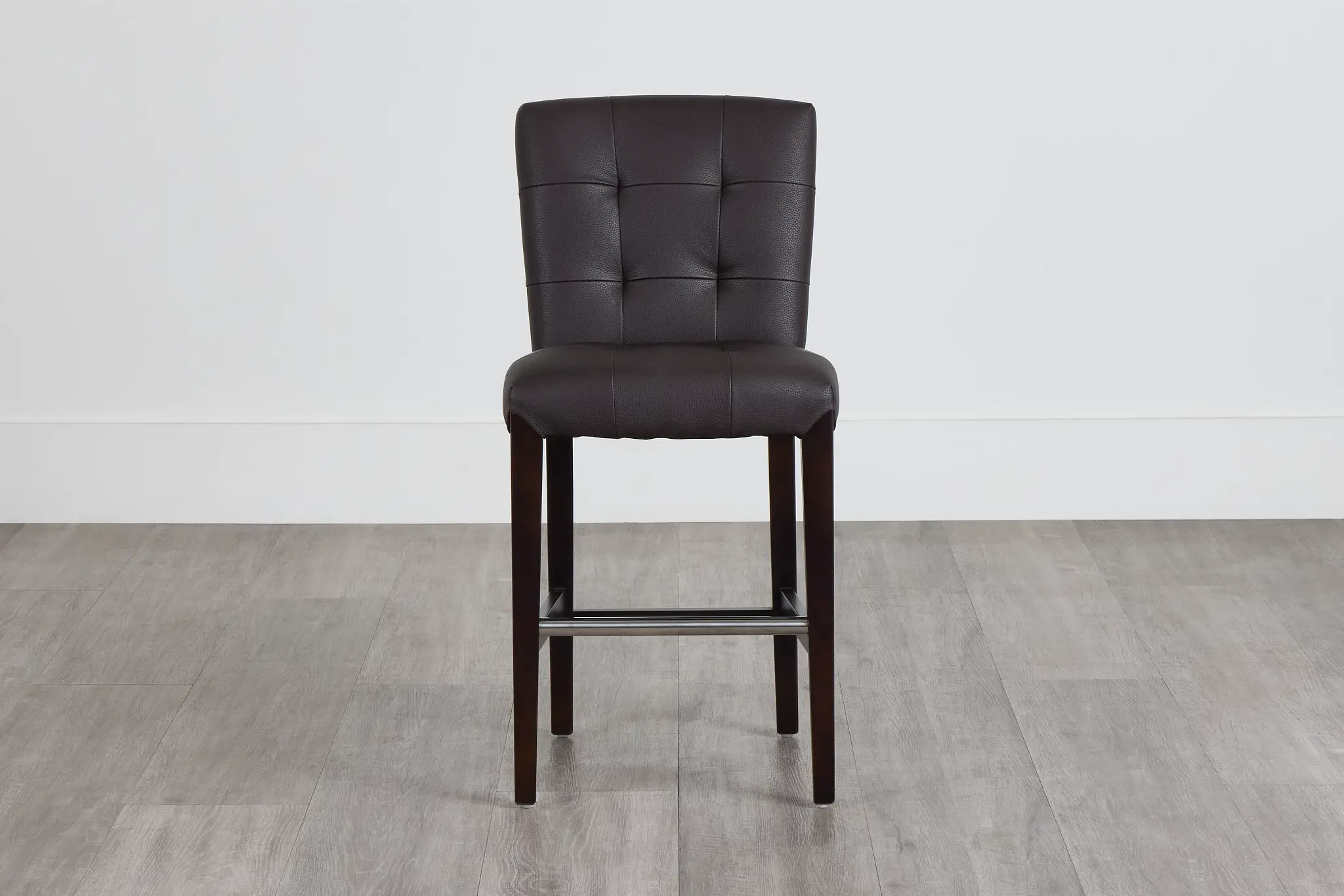 Shelby Dark Brown Micro 24" Upholstered Barstool Shelby Dark Brown Micro 24" Upholstered Barstool