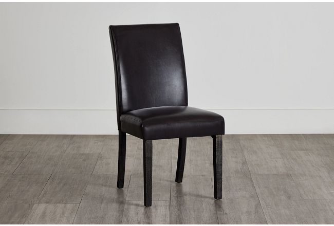 Dublin Brown Polyuretha Upholstered Side Chair