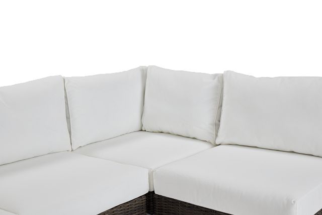 Tulum White Woven 6-piece Modular Sectional