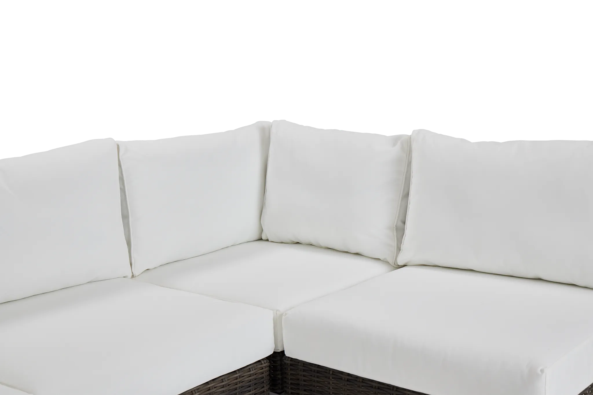 Tulum White Woven 6-piece Modular Sectional