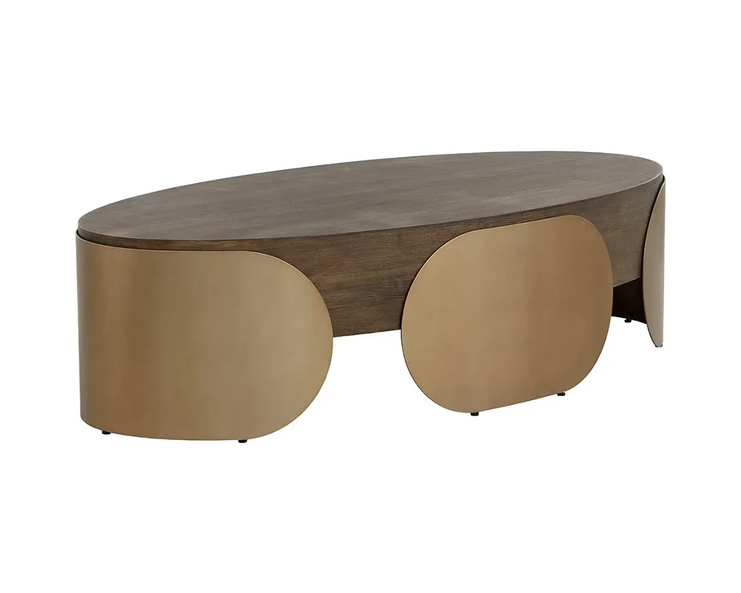 Amalie Dark Tone Oval Coffee Table